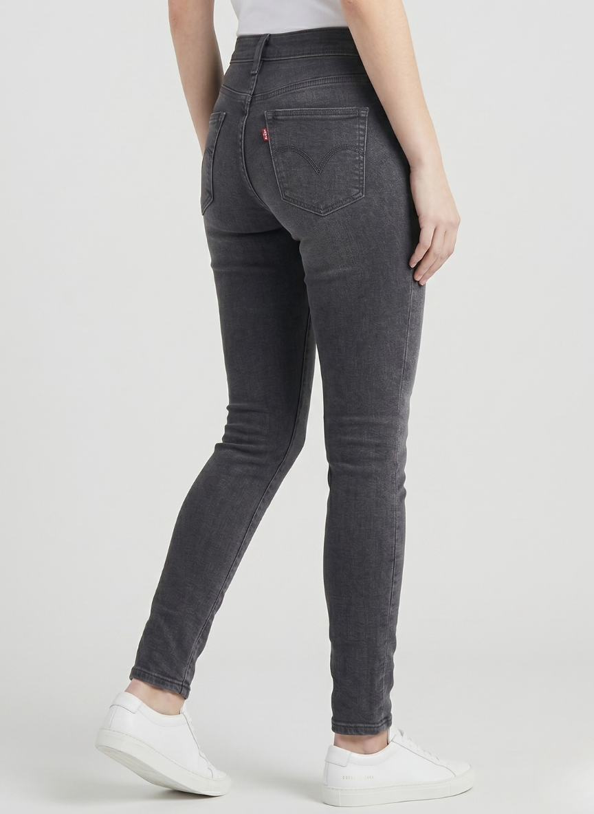 Levi's Women's 710 Super Skinny Jeans - Washed Black Stretch Denim