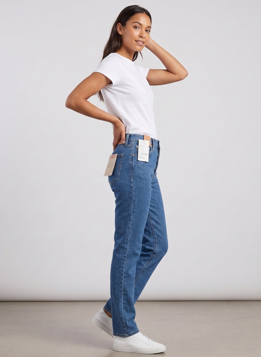 Levi's Women's 711 Skinny Jeans - Medium Wash Blue Stretch Denim