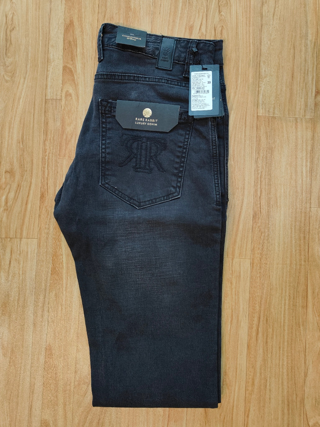 Rare Rabbit Men's Luxury Jeans (Black)