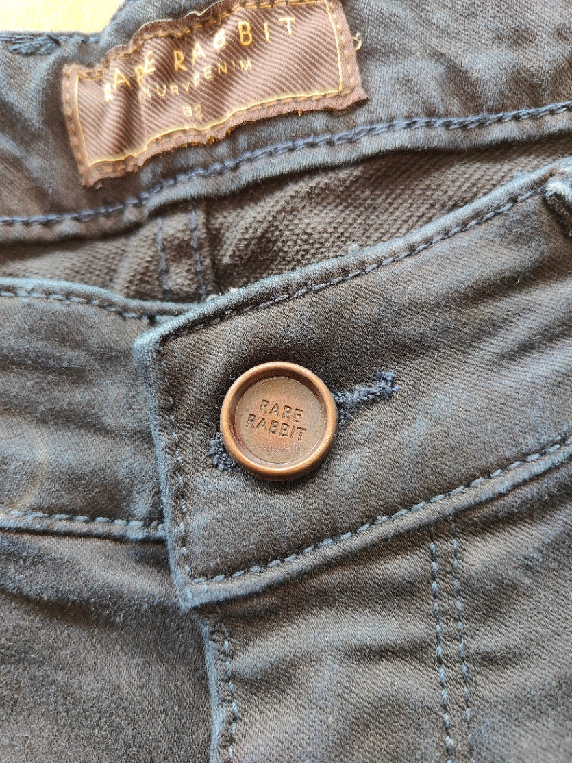 Rare Rabbit Men’s Luxury Jeans (Navy Blue)