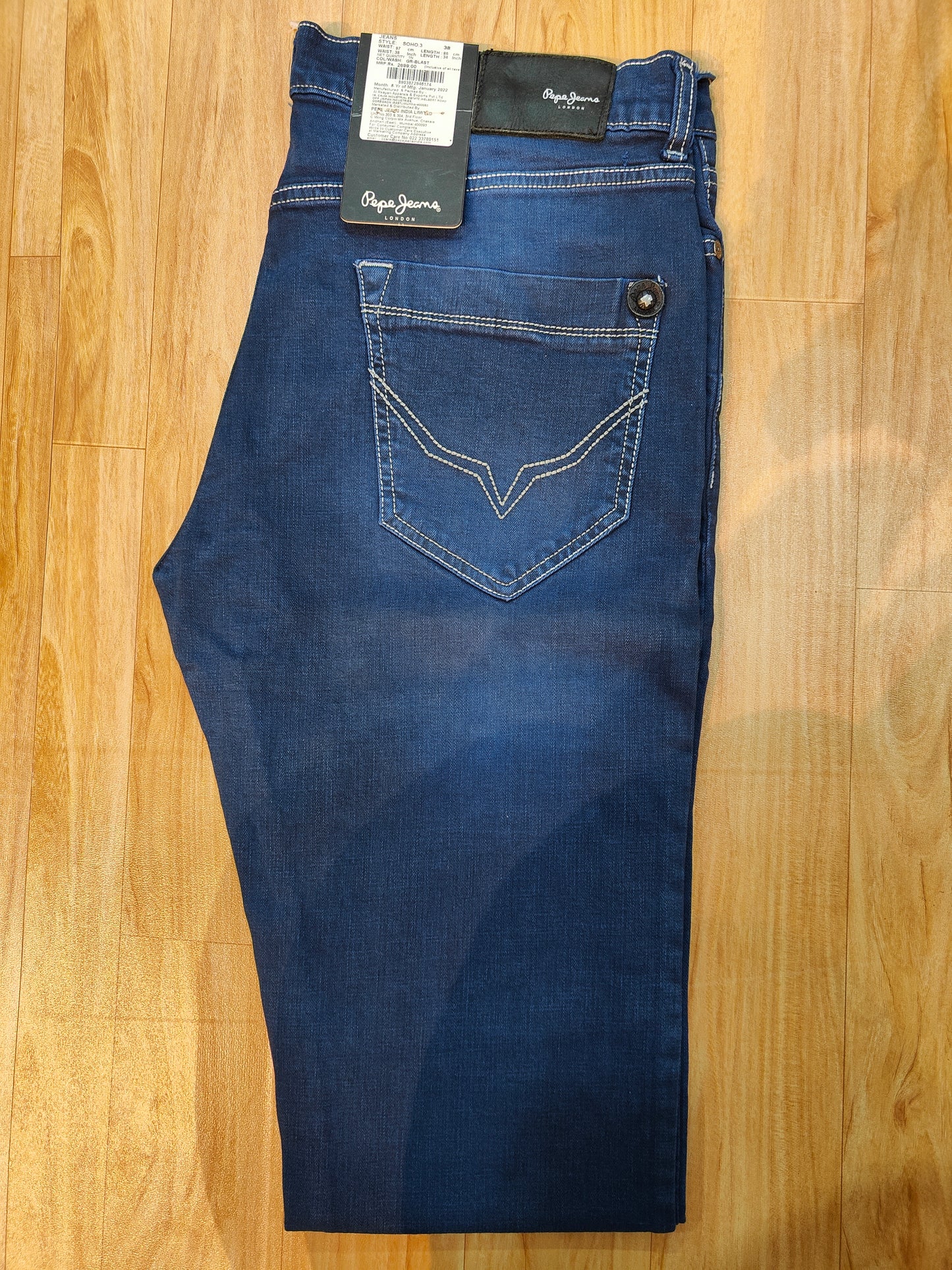 Pepe Jeans London Men's Deep Blue Slim Fit Jeans