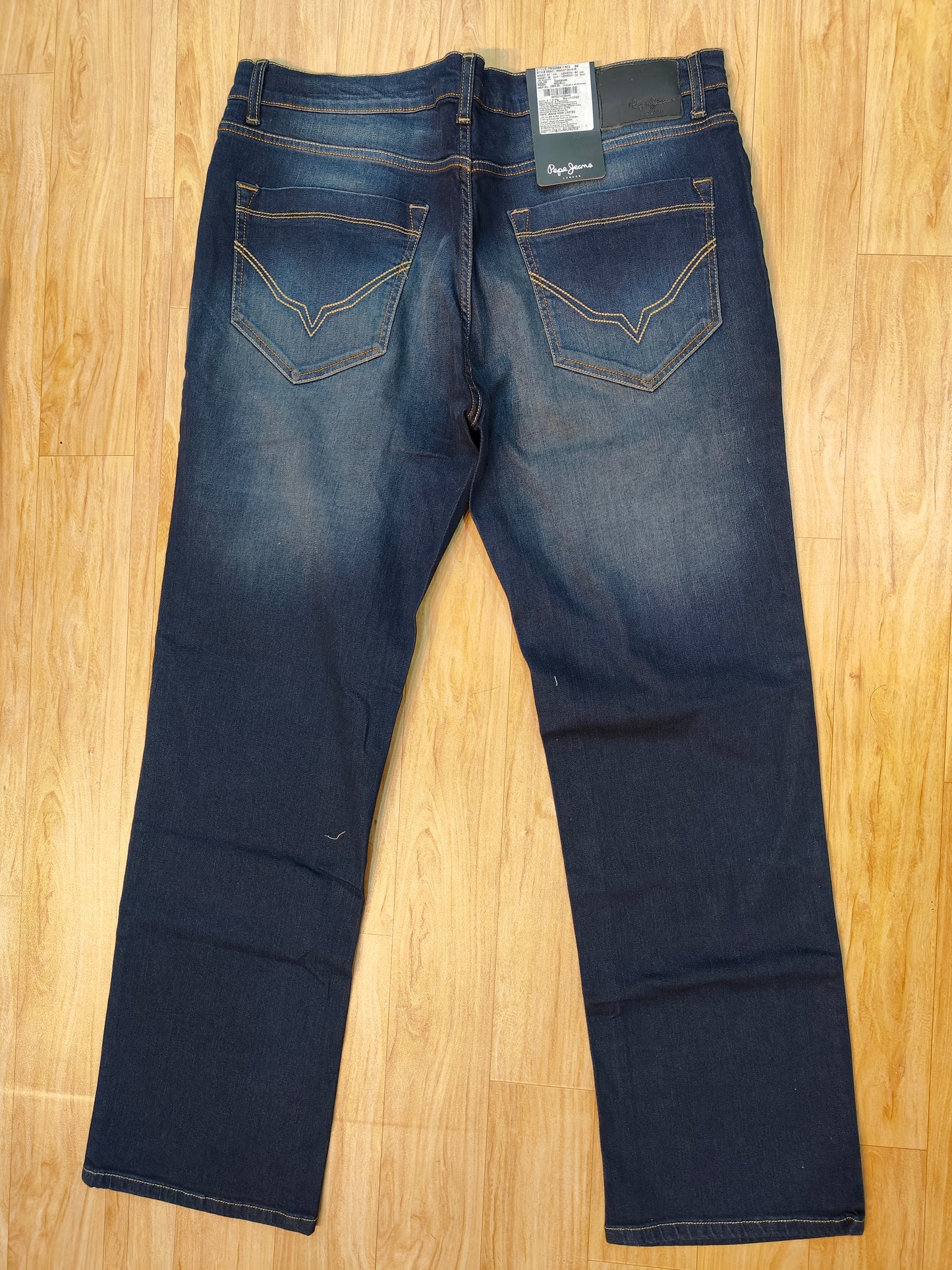 Pepe Jeans London Men's Dark Indigo Hand-Finished Straight Fit Denim