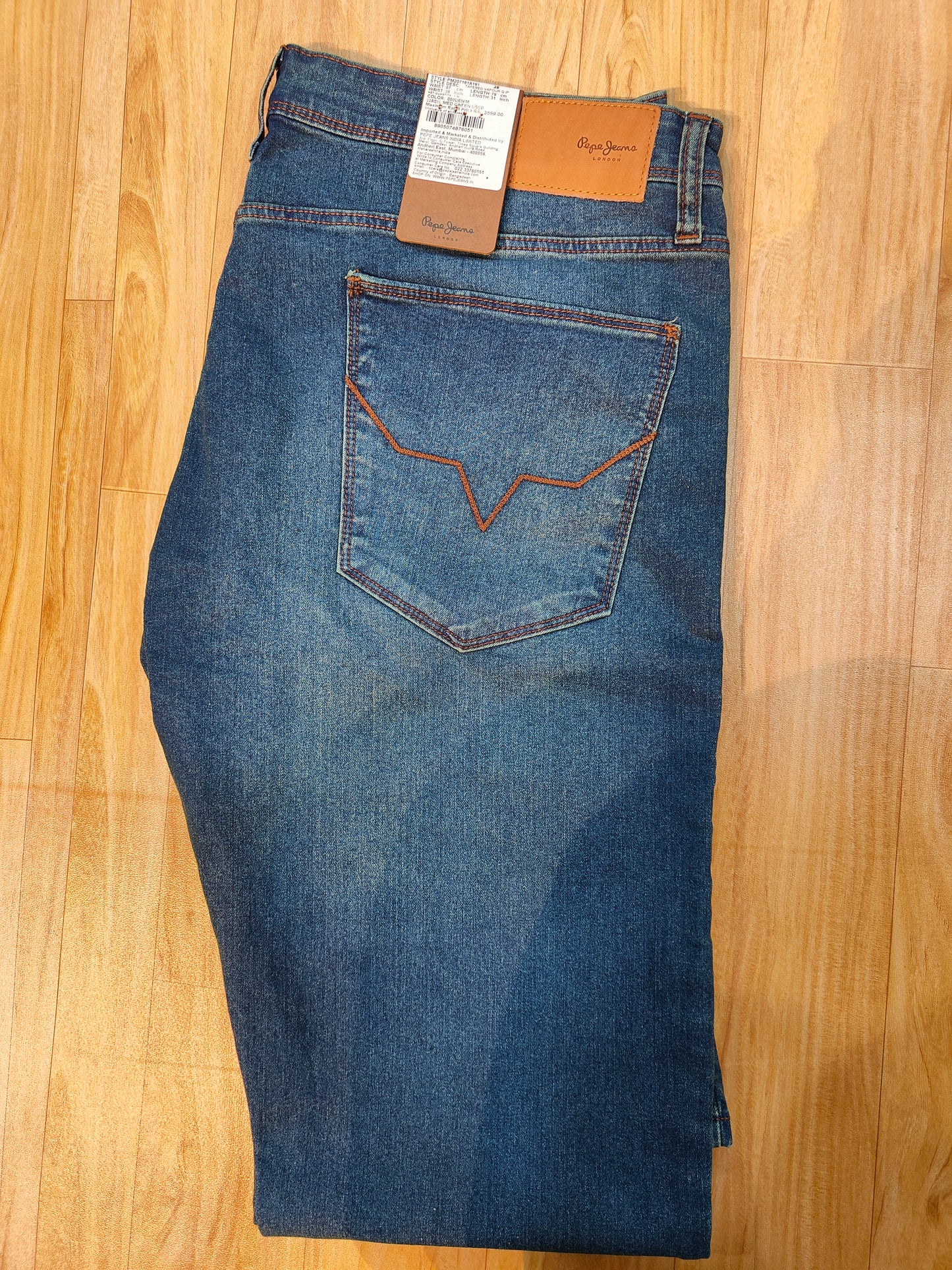 Pepe Jeans London Men's Classic Blue Straight Fit Denim