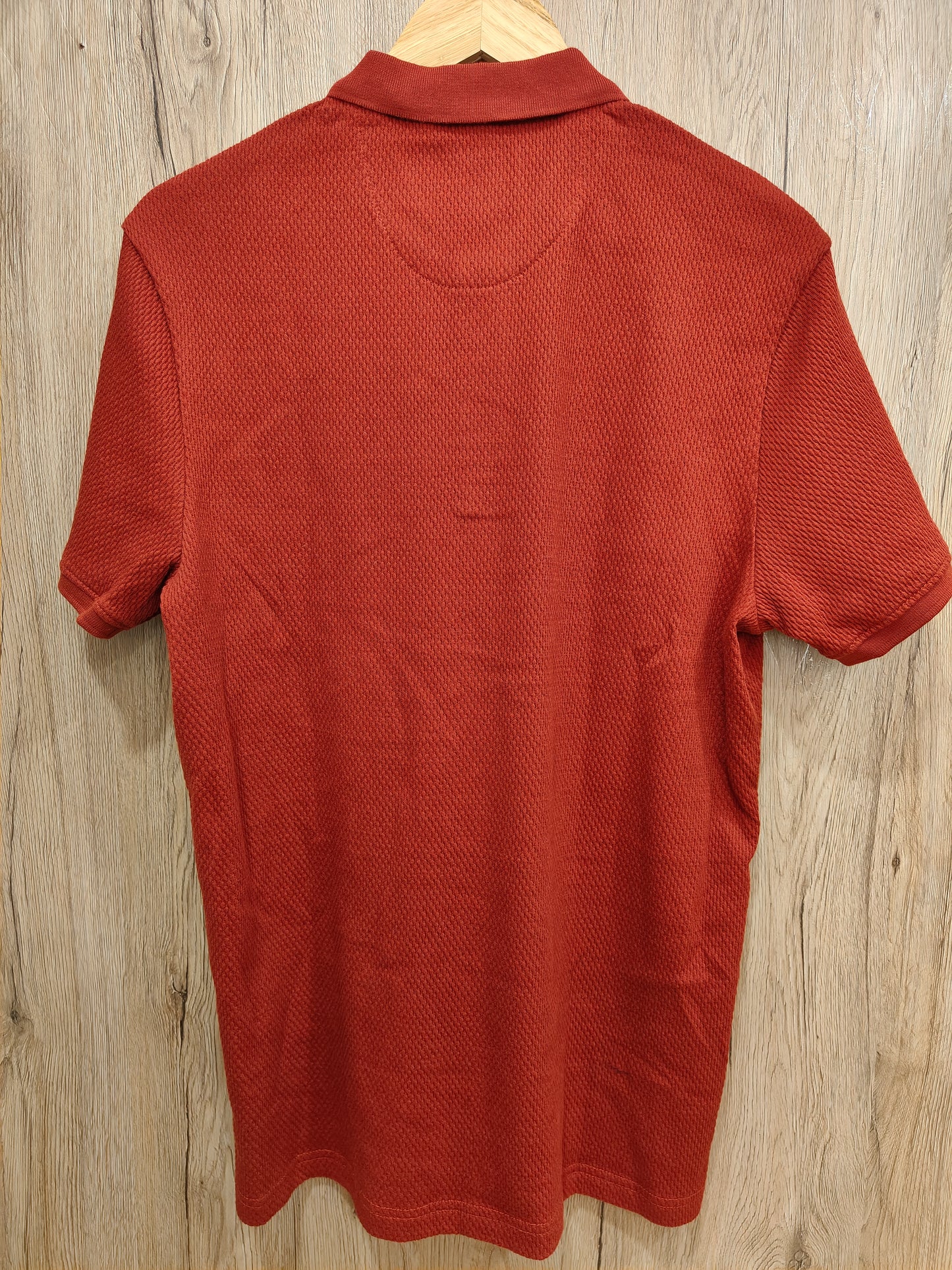 Spykar Textured Men's Polo T-Shirt (Brown)