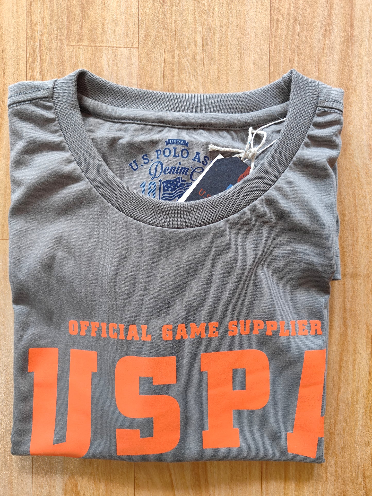 U.S. Polo Assn. Official Game Supplier Printed Men's T-Shirt (Grey)