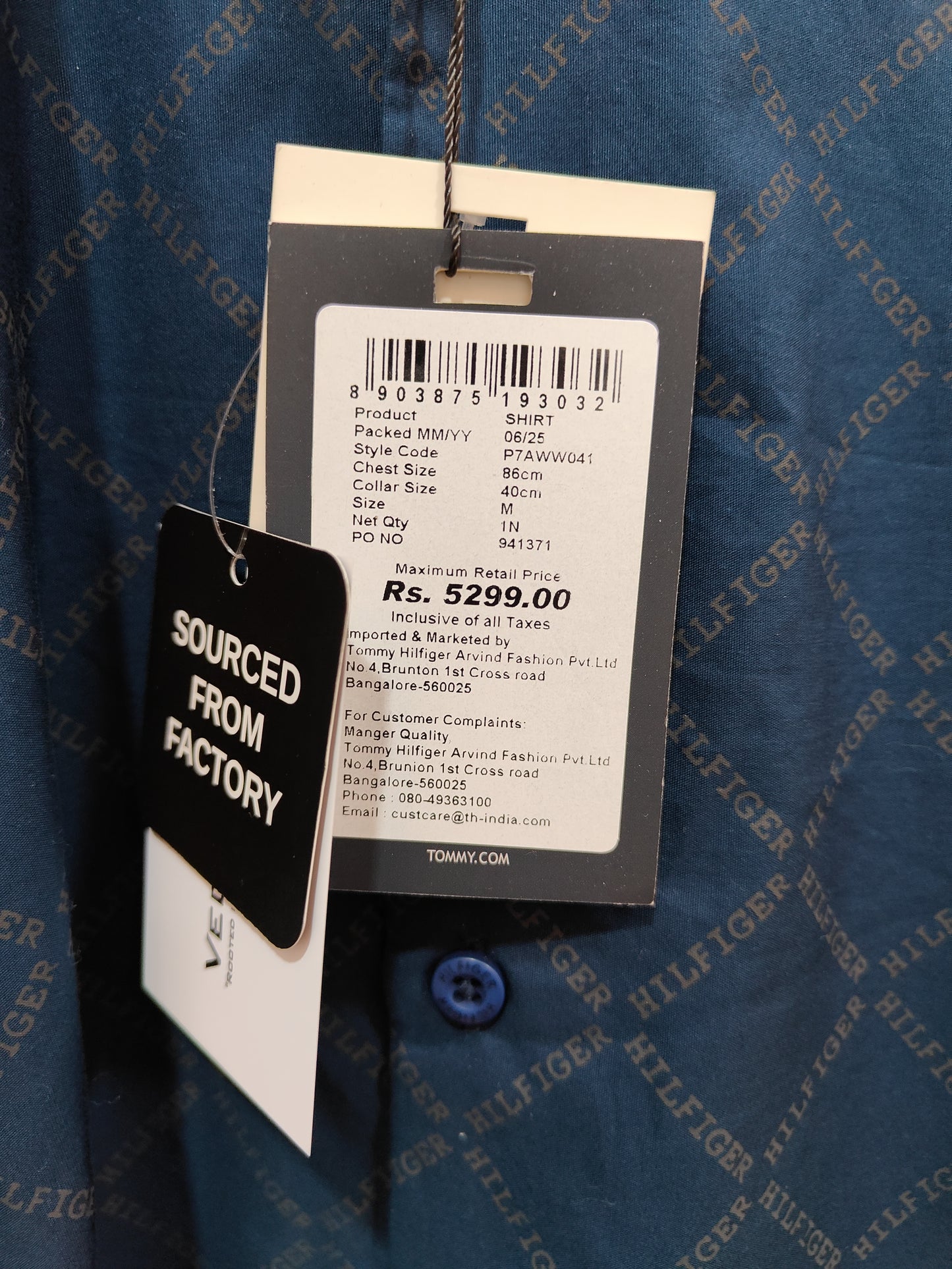 Tommy Hilfiger Men's Printed Shirt (Navy)