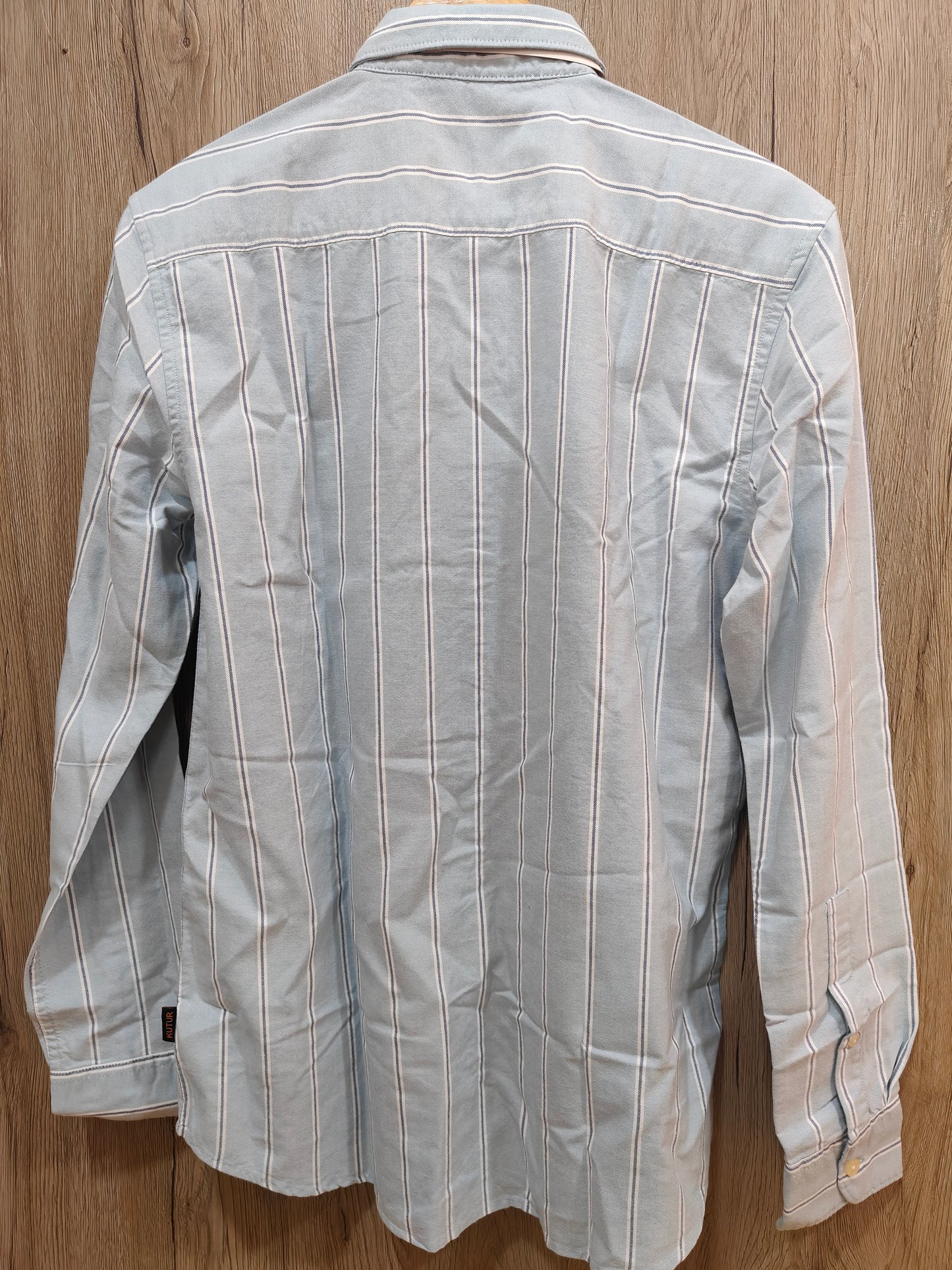 Kutur Men's Sky Blue Striped Cotton Shirt – Westside Manufacturer