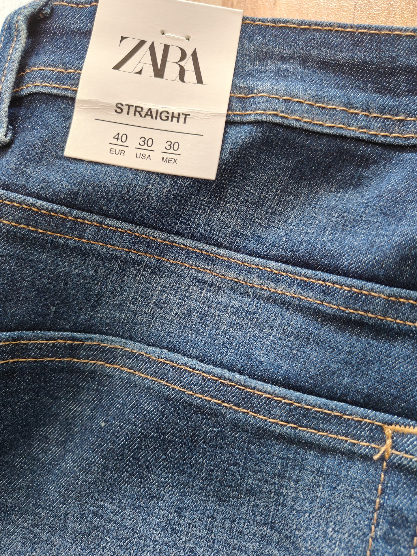 Zara Mens Distressed Jeans (Dark Blue)