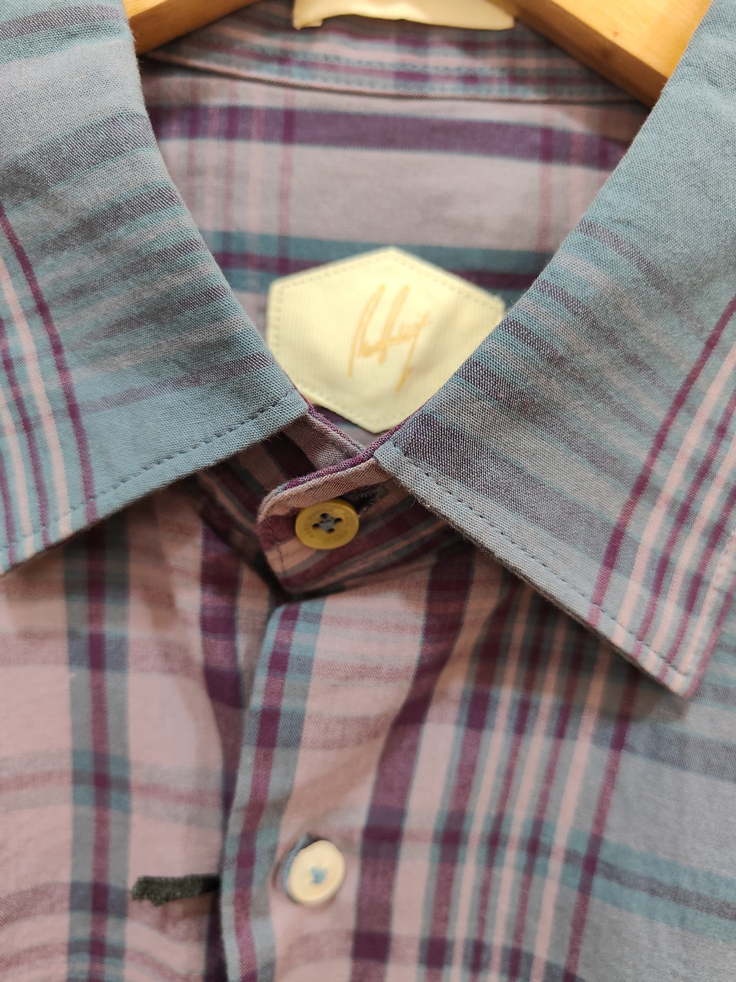 Rare Rabbit Men's Purple Checked Shirt