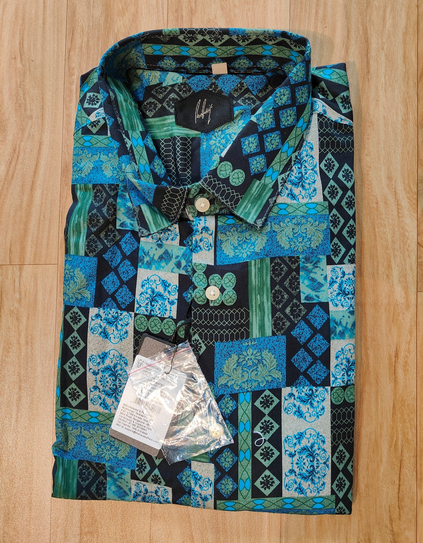 Rare Rabbit Men’s Multicolor Geometric Printed Shirt