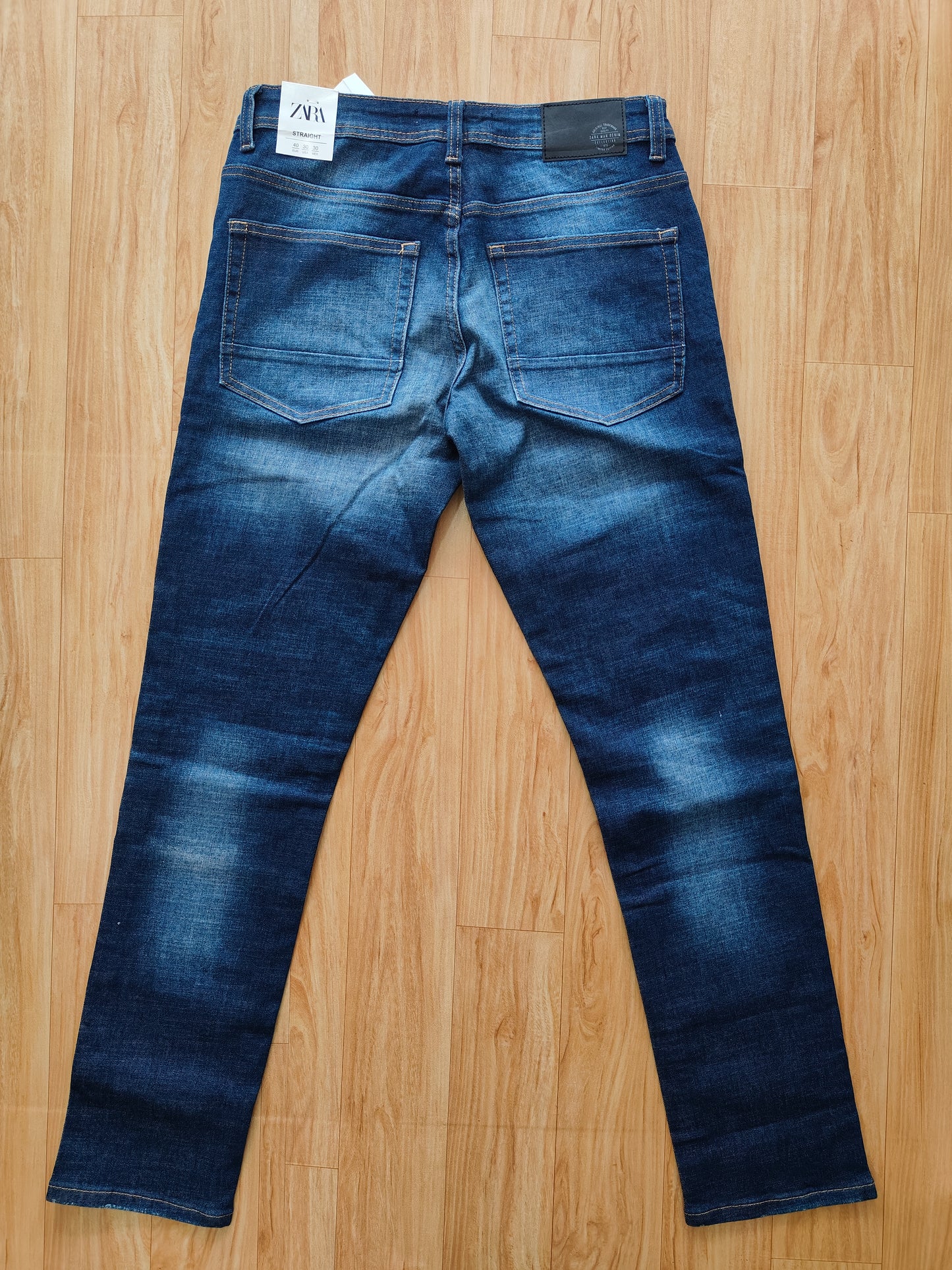 Zara Mens Distressed Jeans (Dark Blue)