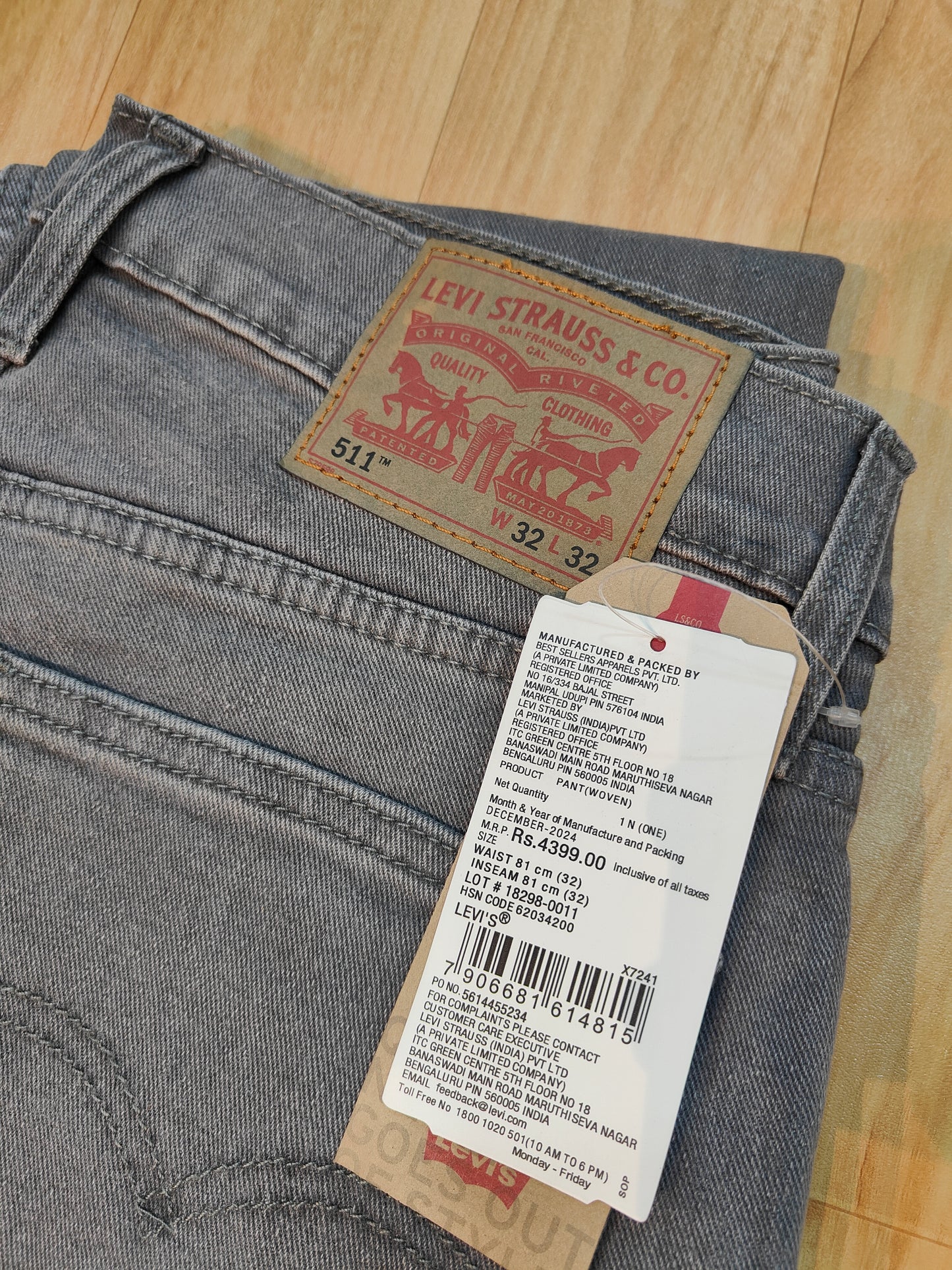 Levi's 511 Slim Fit Men's Jeans (Grey)