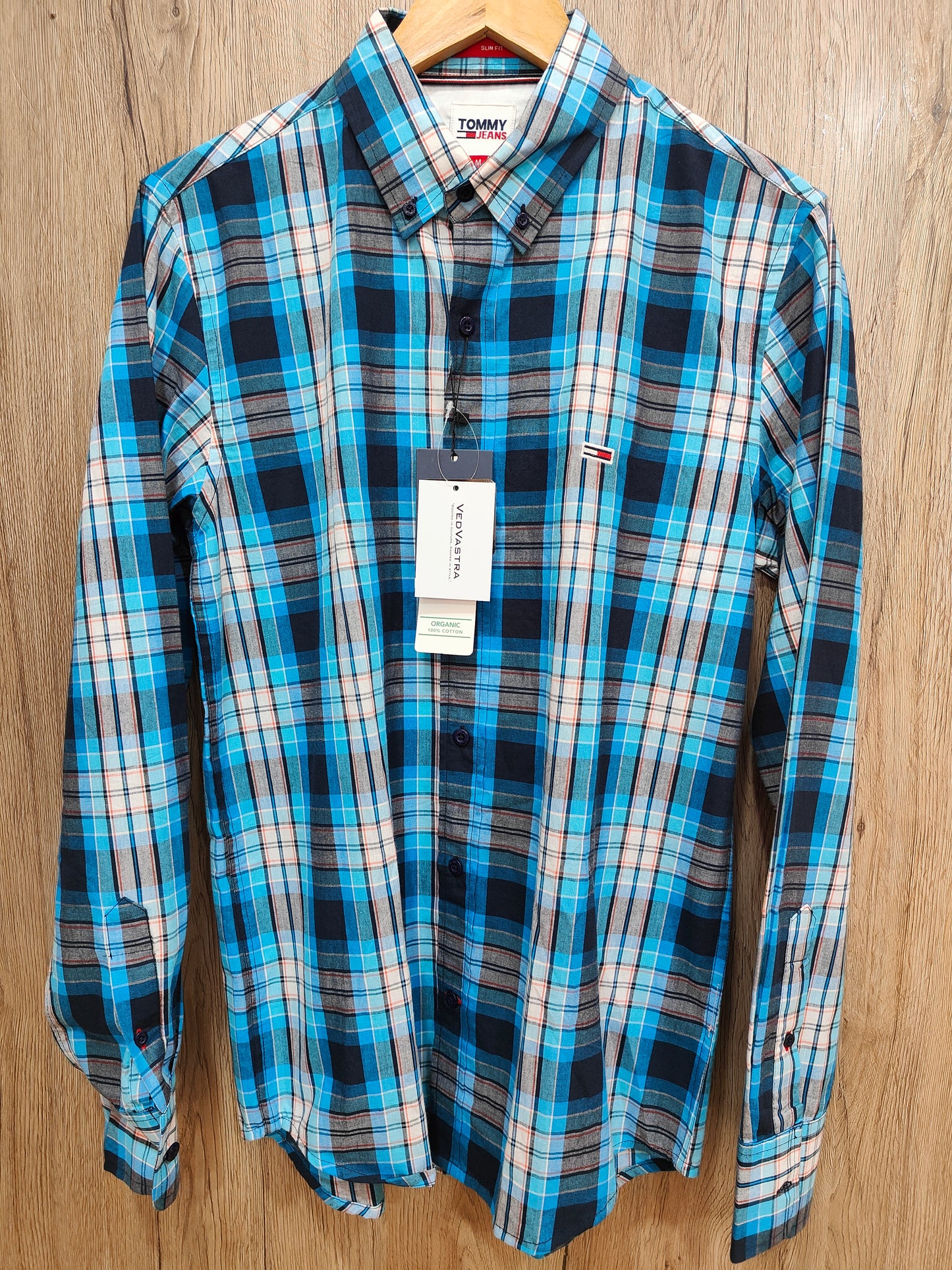 Tommy Hilfiger Men’s Blue Checked Casual Shirt