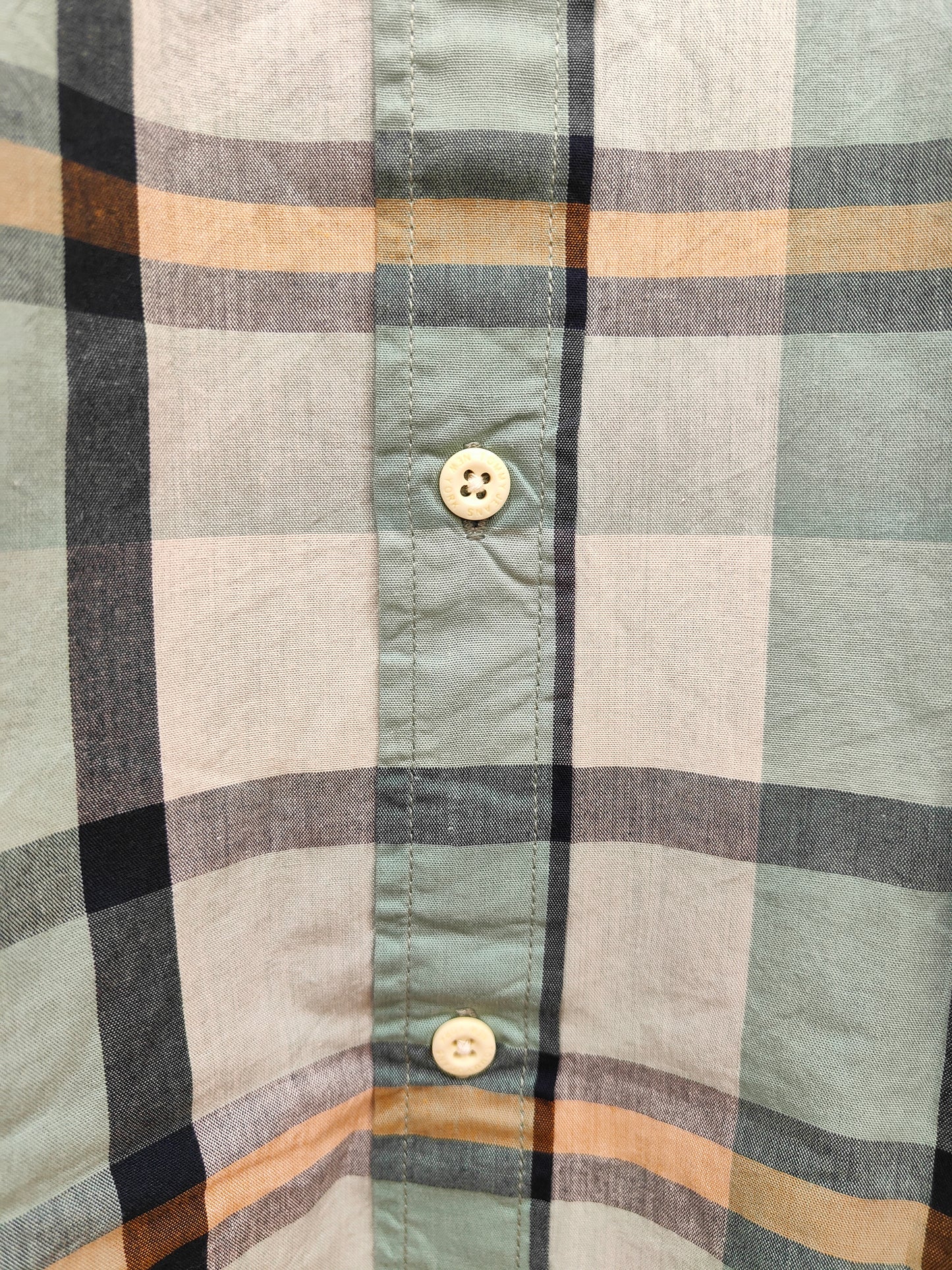 Tommy Hilfiger Men’s Button-Down Plaid Shirt – Check (Mint Green)