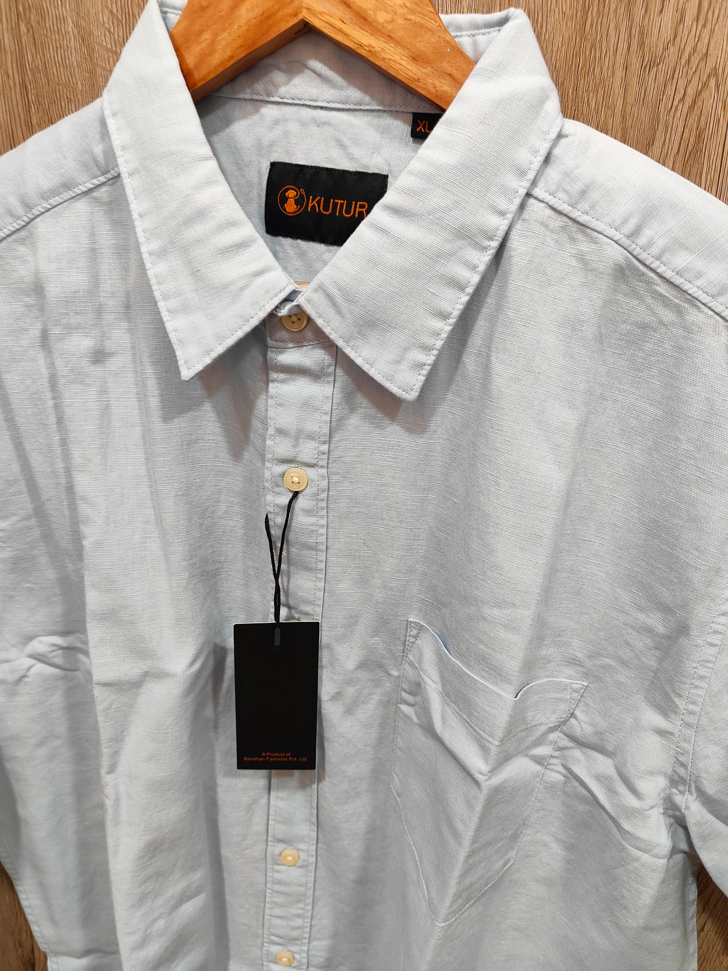 Kutur Men's Light Blue Solid Cotton Shirt – Westside Manufacturer