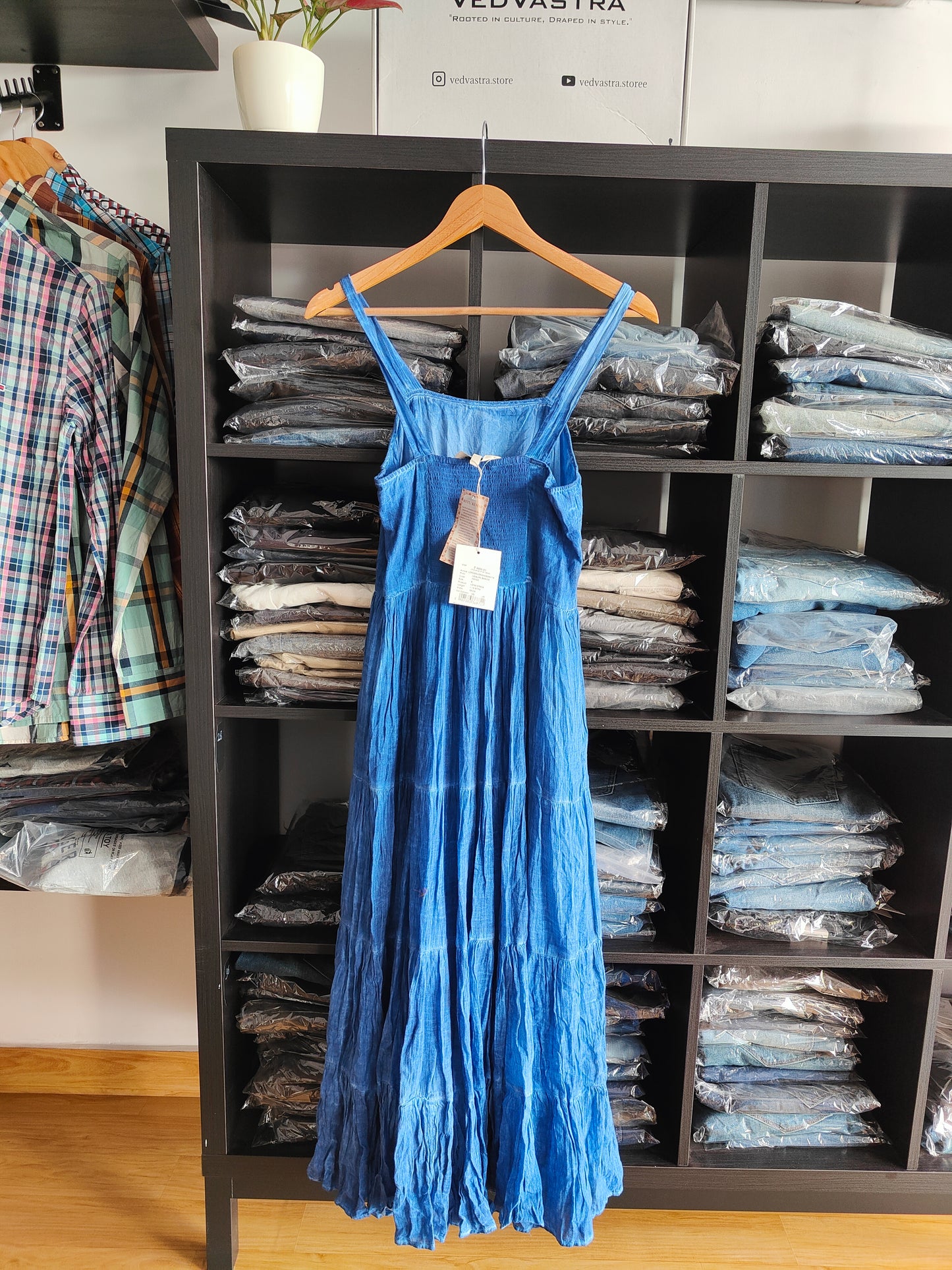 Label by Ritu Kumar Crinkled Cotton Long Dress