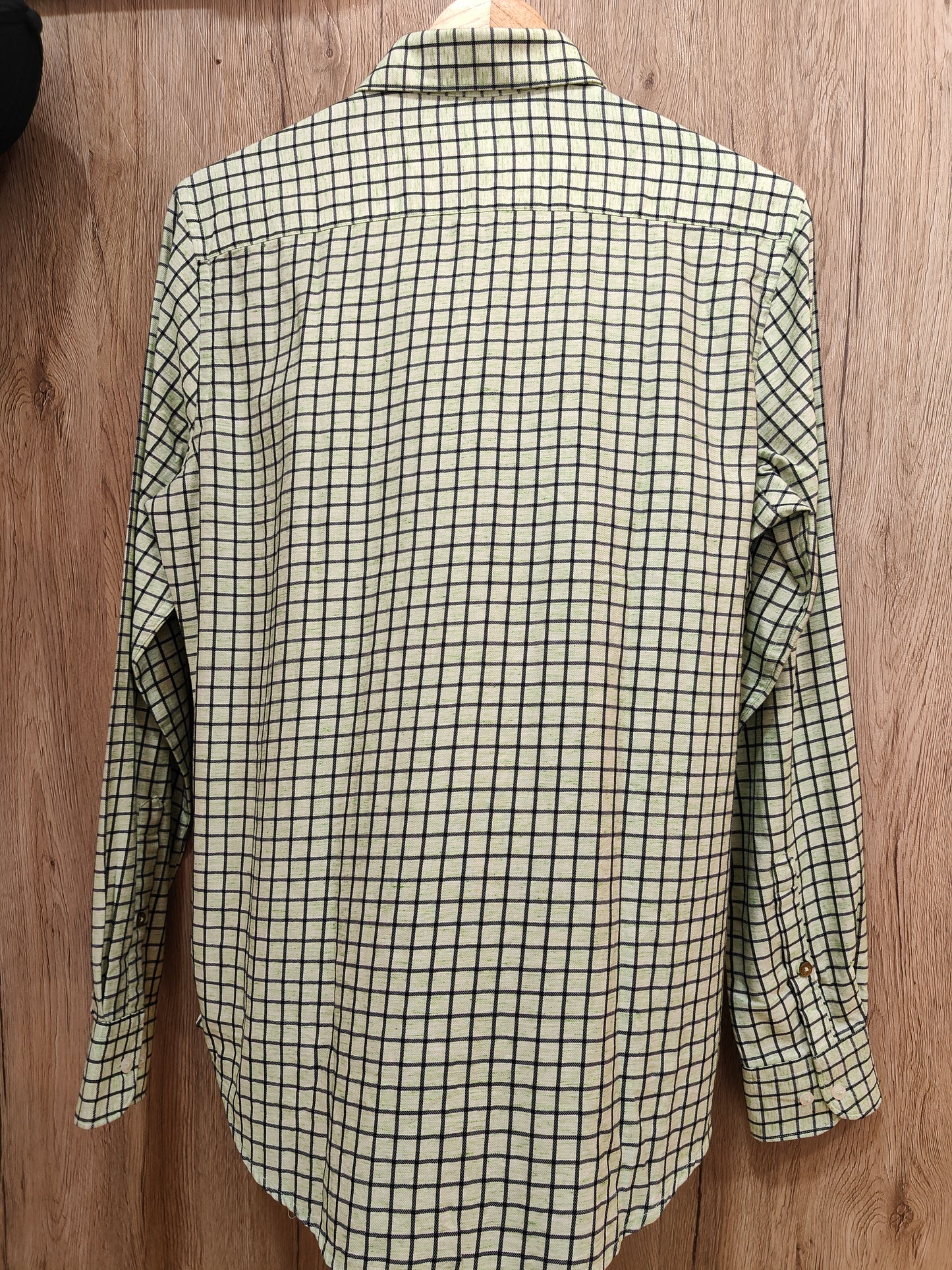 Rare Rabbit Men's Checkered Casual Shirt (Green)