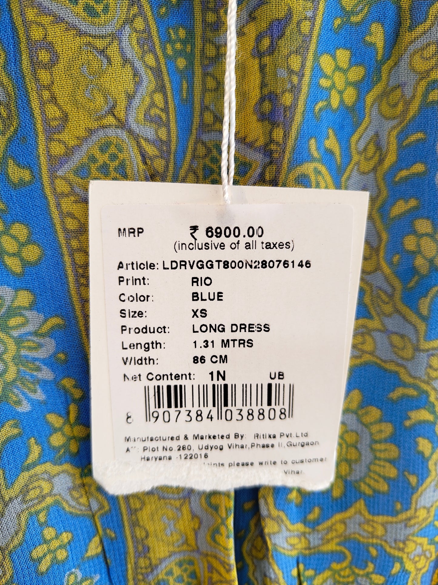 Bohemian Maxi Dress for Women Mustard Paisley Print Long Dress