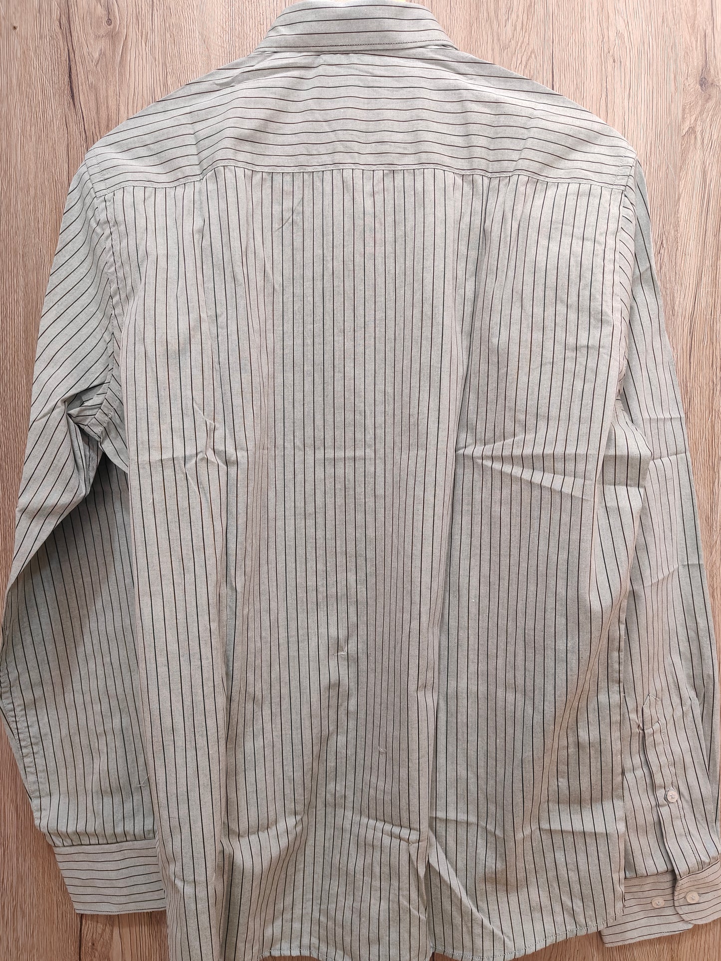 Rare Rabbit Men's Striped Cotton Shirt (Light Gray)