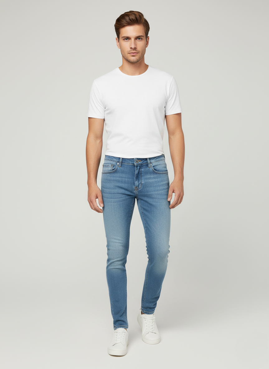 Pepe Jeans London Men's Light Blue Slim Fit Denim