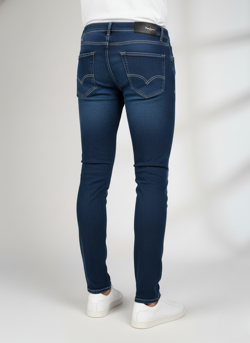 Pepe Jeans London Men's Deep Blue Slim Fit Jeans