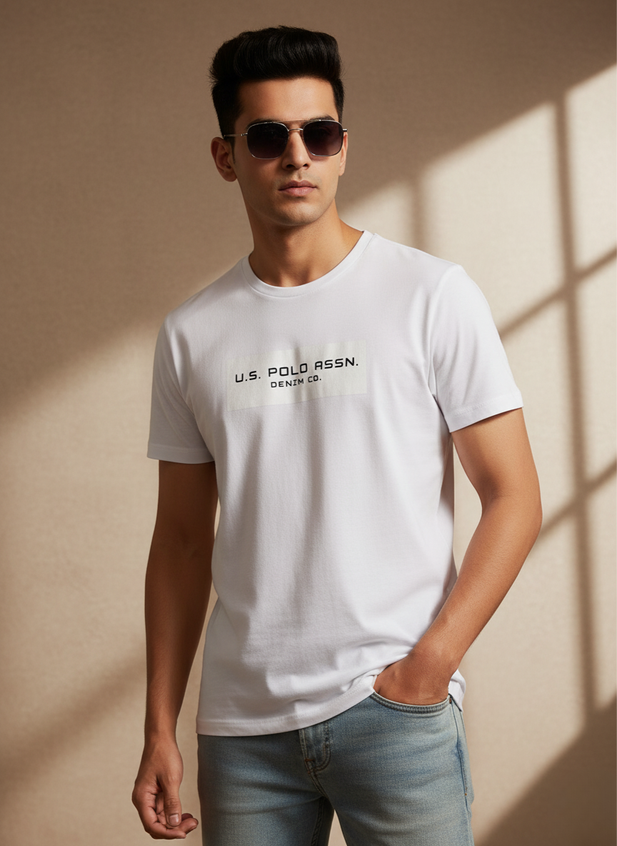 U.S. Polo Assn. Men's T-Shirt (WHITE)