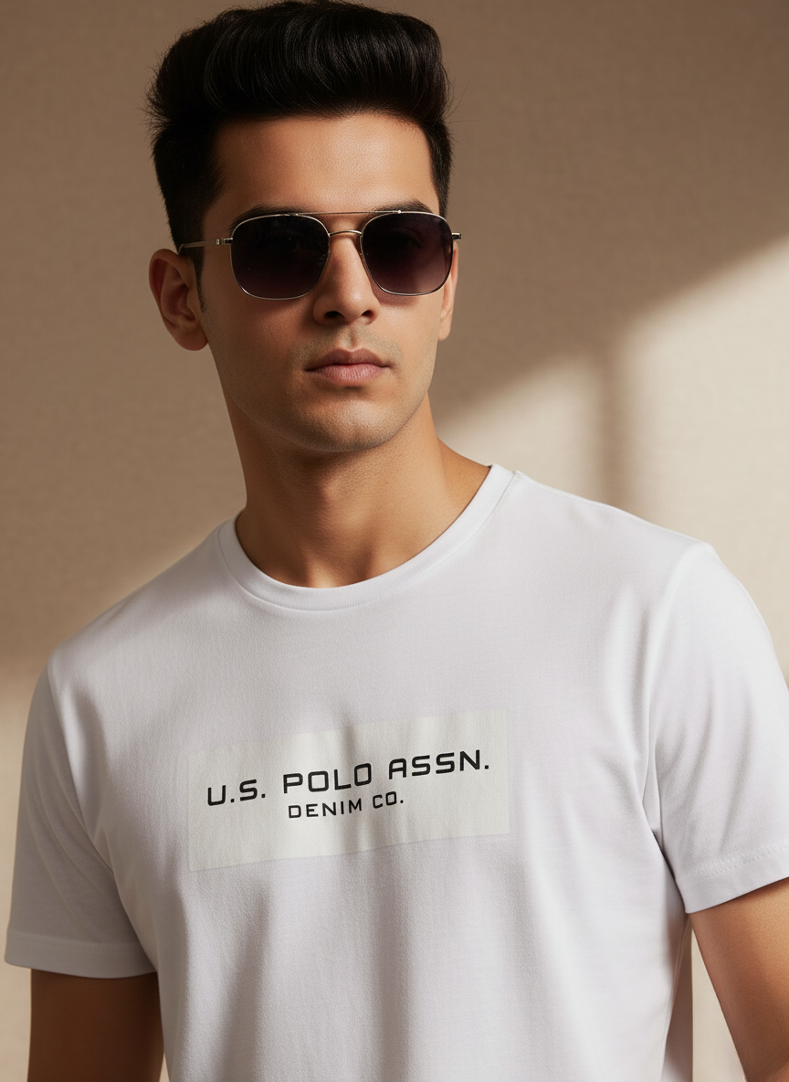 U.S. Polo Assn. Men's T-Shirt (WHITE)