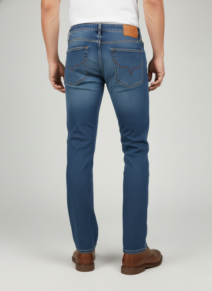 Pepe Jeans London Men's Classic Blue Straight Fit Denim