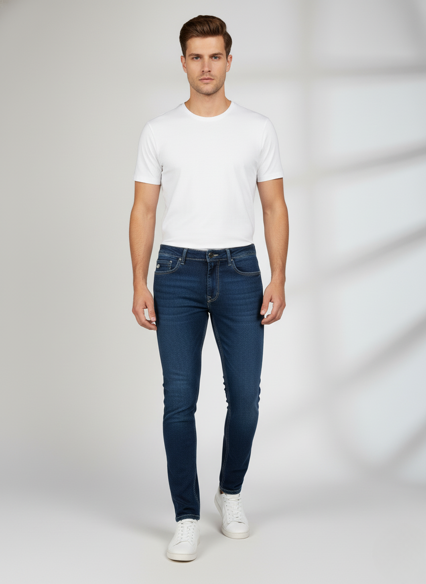 Pepe Jeans London Men's Deep Blue Slim Fit Jeans