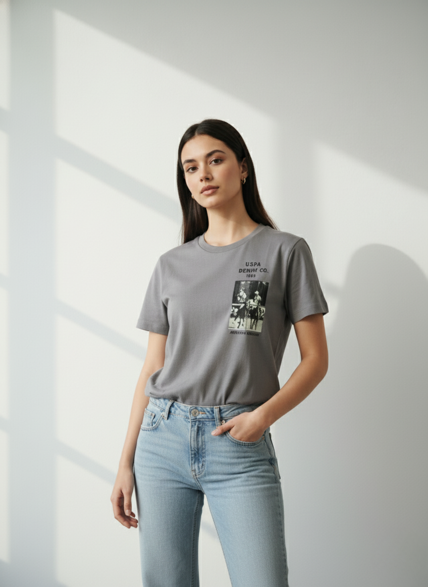 U.S.Polo Assn. Men's Heritage Graphic T-Shirt (Grey)