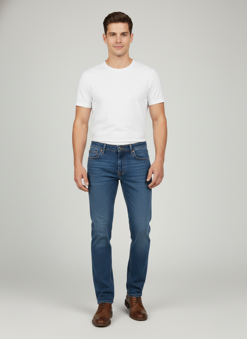Pepe Jeans London Men's Classic Blue Straight Fit Denim