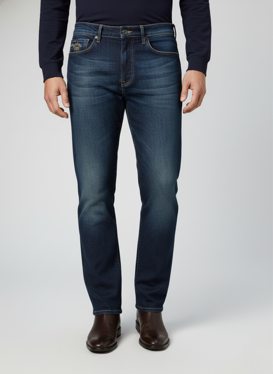 Pepe Jeans London Men's Dark Indigo Hand-Finished Straight Fit Denim