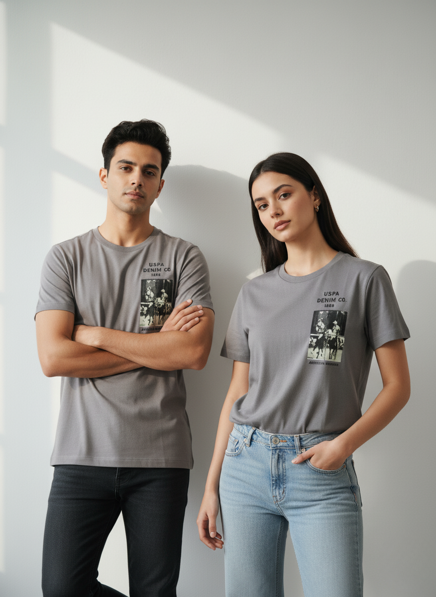 U.S.Polo Assn. Men's Heritage Graphic T-Shirt (Grey)