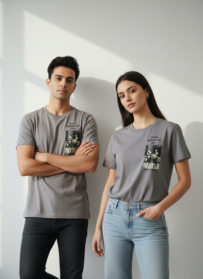 U.S.Polo Assn. Men's Heritage Graphic T-Shirt (Grey)