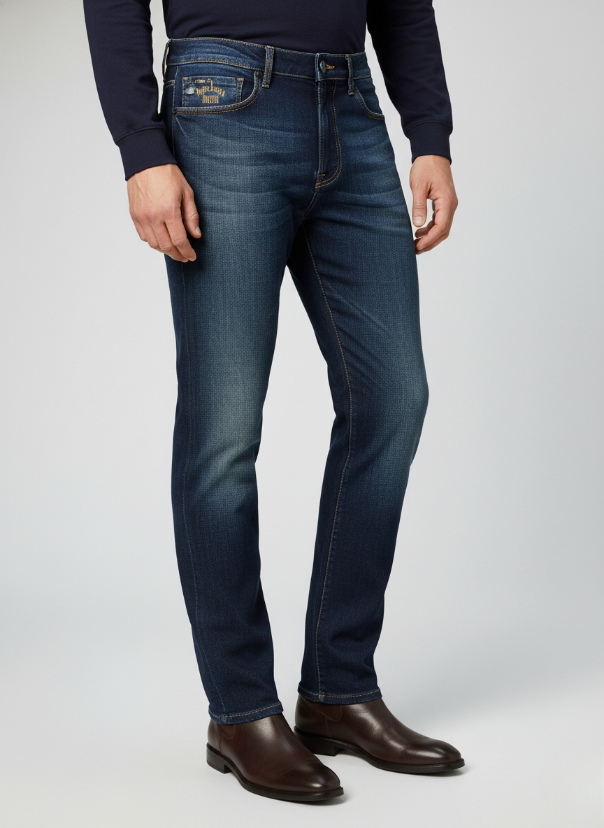 Pepe Jeans London Men's Dark Indigo Hand-Finished Straight Fit Denim