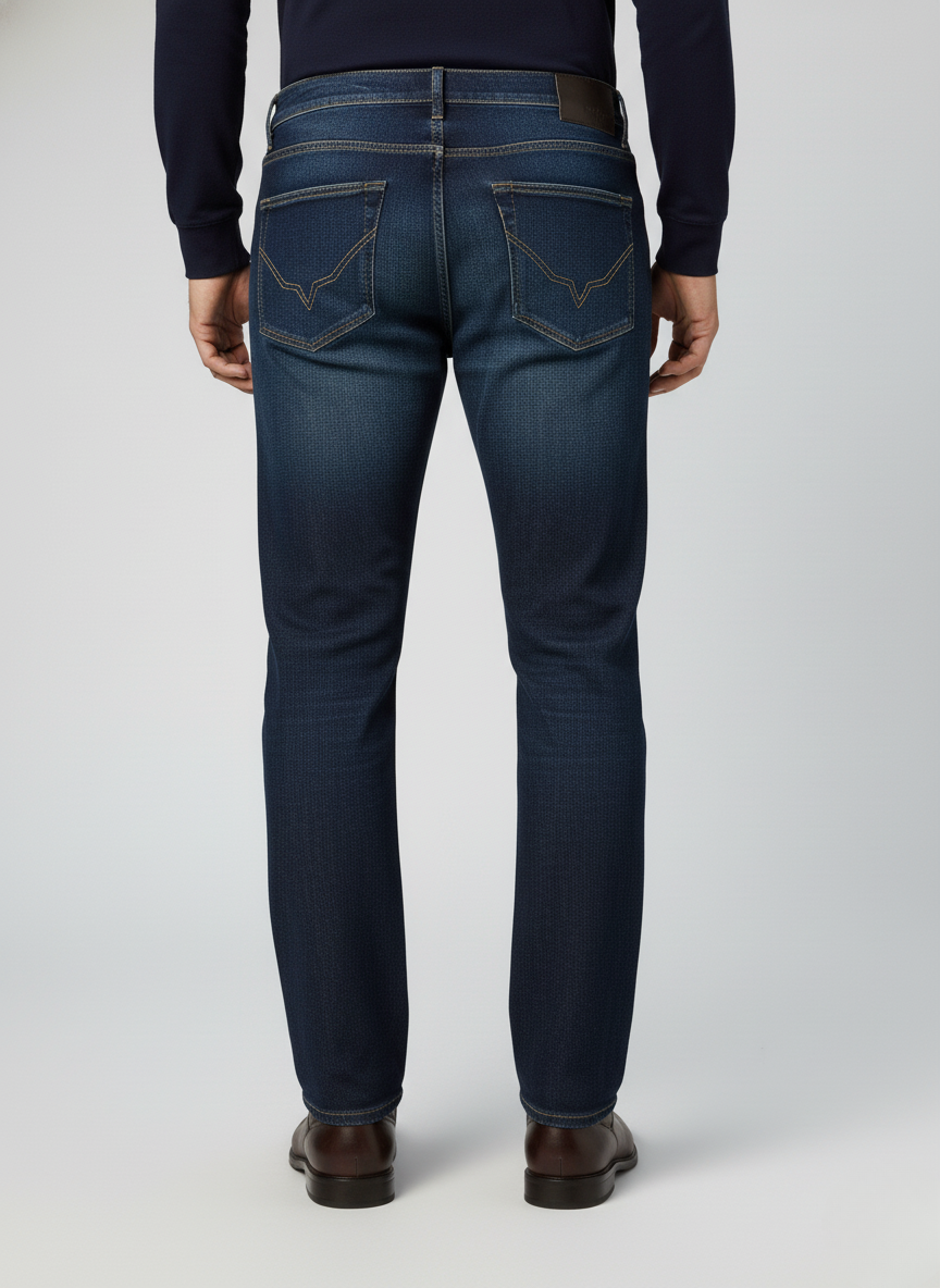 Pepe Jeans London Men's Dark Indigo Hand-Finished Straight Fit Denim