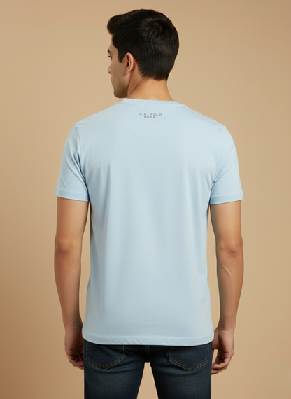 U.S.Polo Assn. Men's Graphic T-shirt (Light Blue)