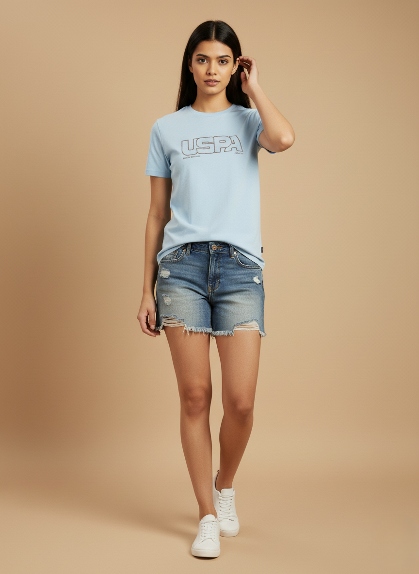 U.S.Polo Assn. Men's Graphic T-shirt (Light Blue)