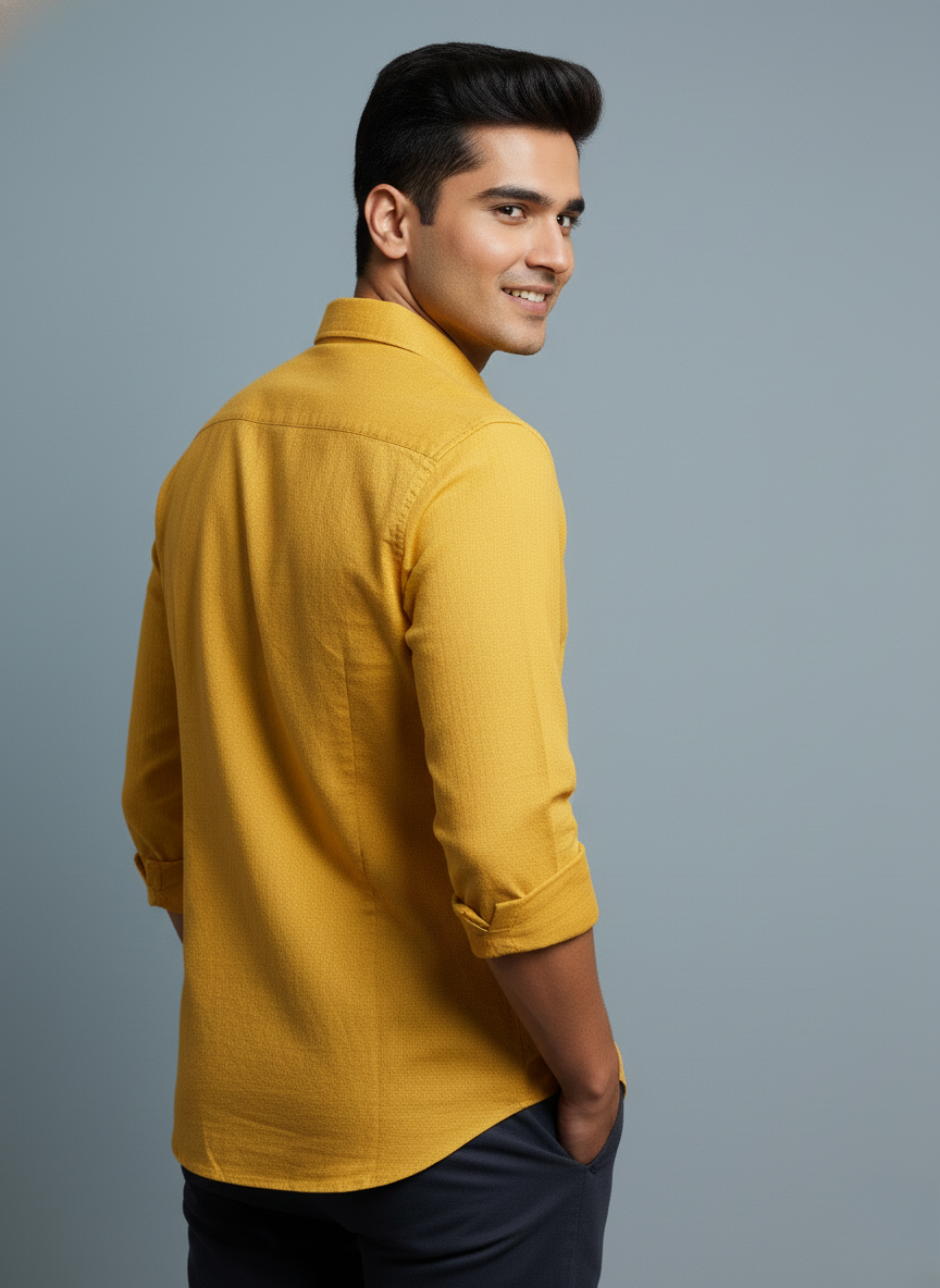 Rare Rabbit Men's Shirt (Mustard)