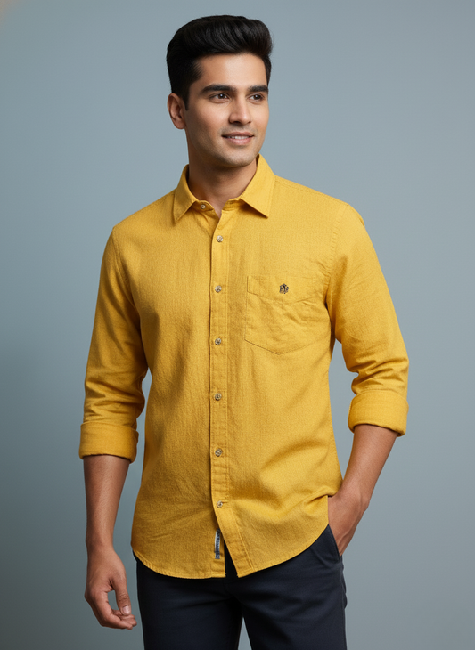 Rare Rabbit Men's Shirt (Mustard)