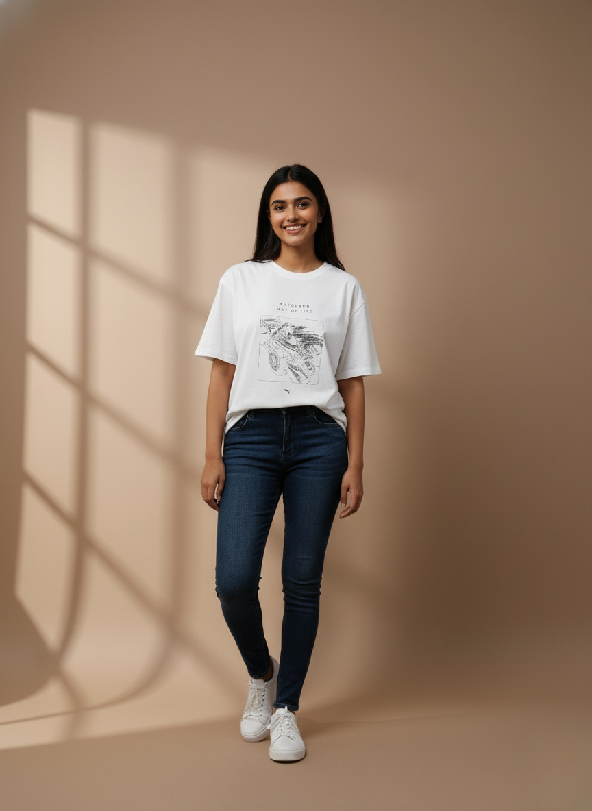 Puma Graphics Auto Bahn Men's T-shirt (White)