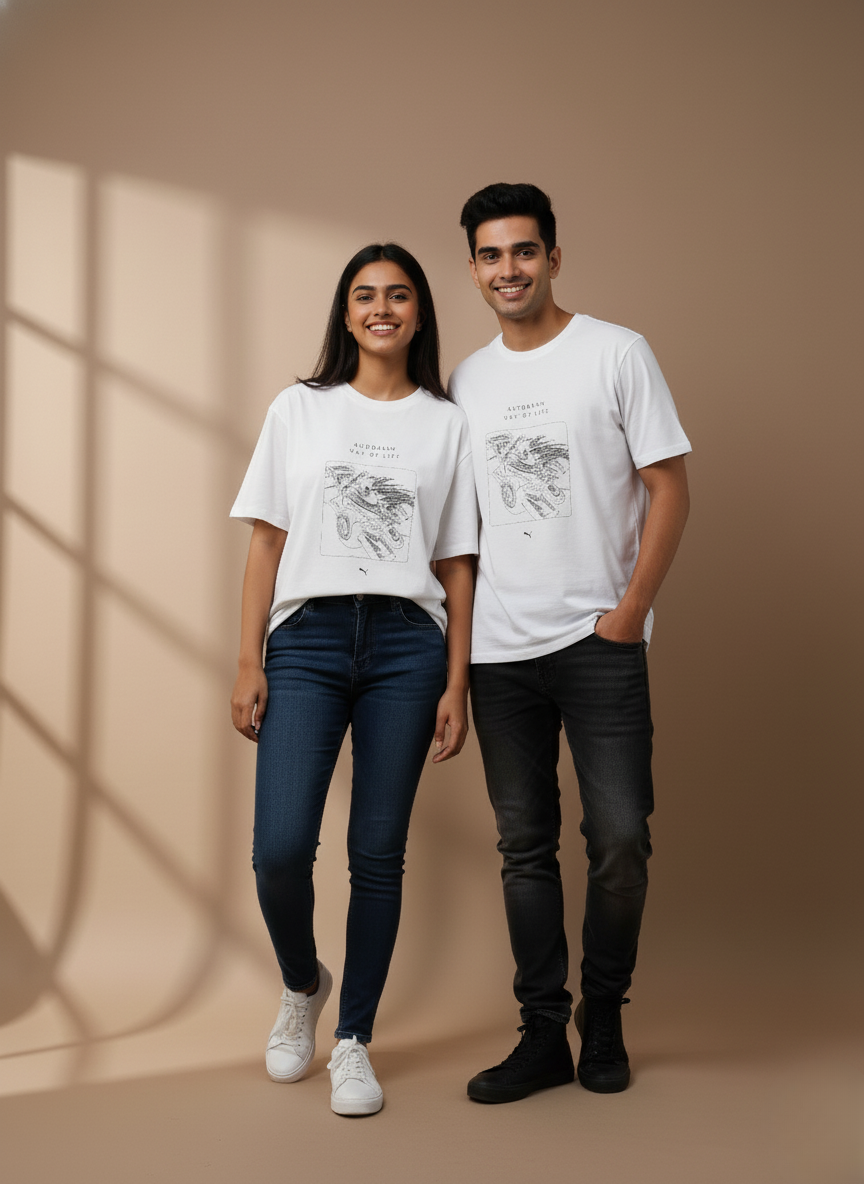 Puma Graphics Auto Bahn Men's T-shirt (White)