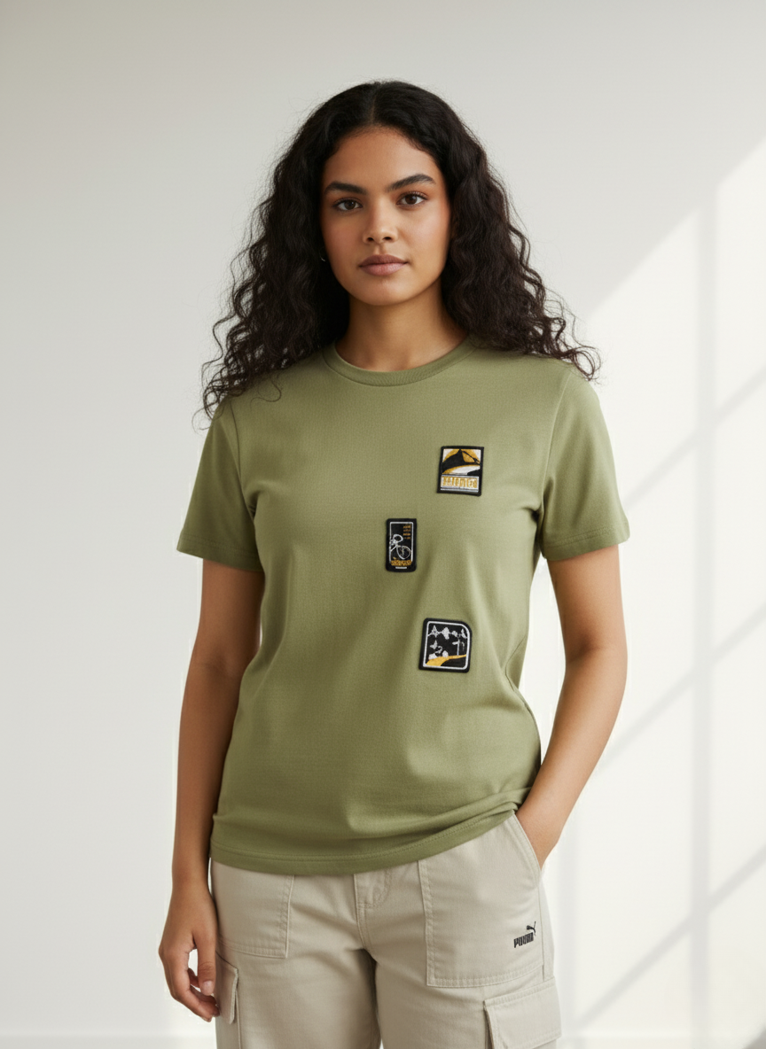 Puma Men's T-shirt (Olive Green)