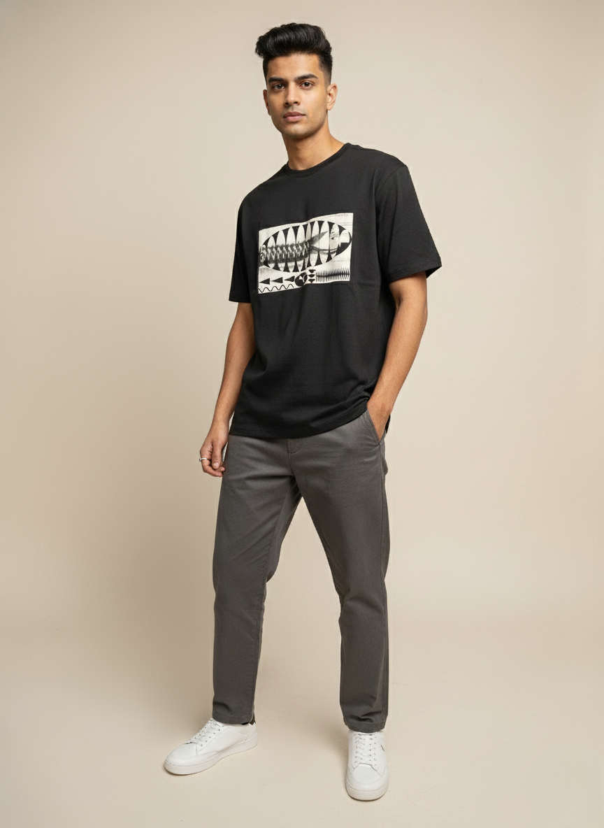 Puma Men's Graphics Fast Drop Shoulder T-shirt (Black)