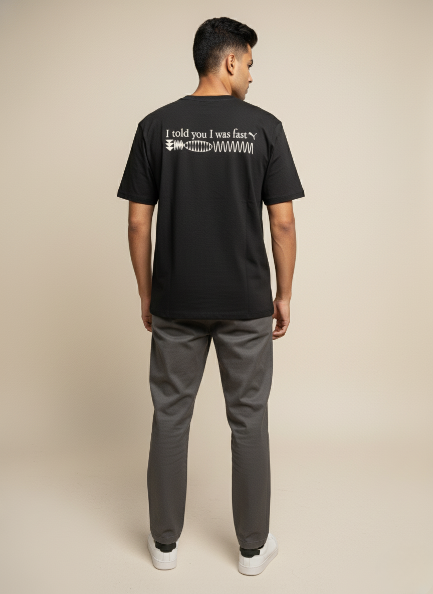 Puma Men's Graphics Fast Drop Shoulder T-shirt (Black)