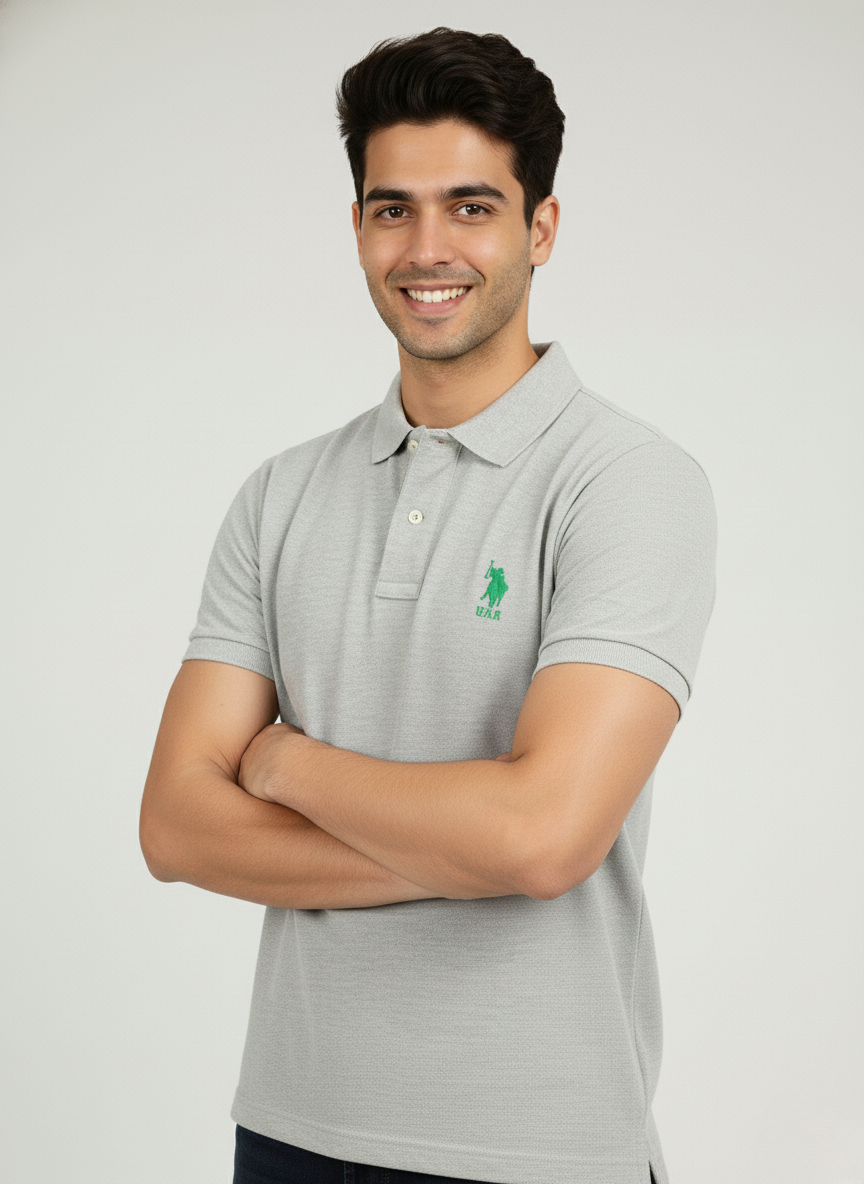 U.S. Polo Assn. Men’s Light Grey Classic Polo T-Shirt
