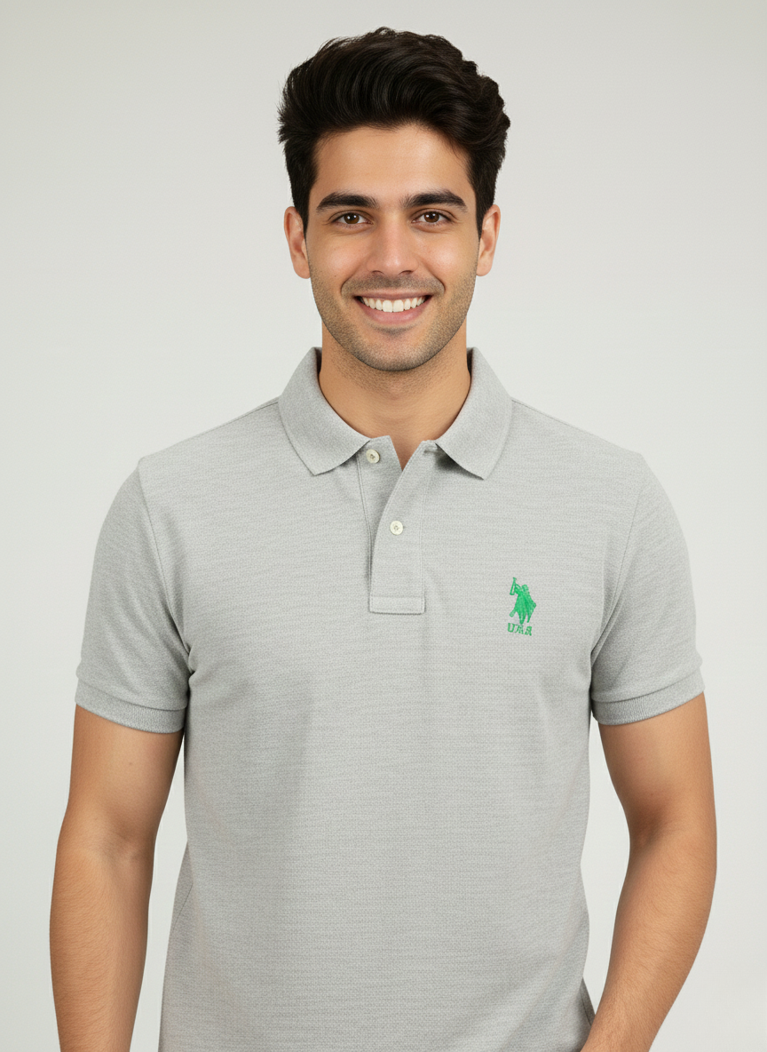 U.S. Polo Assn. Men’s Light Grey Classic Polo T-Shirt