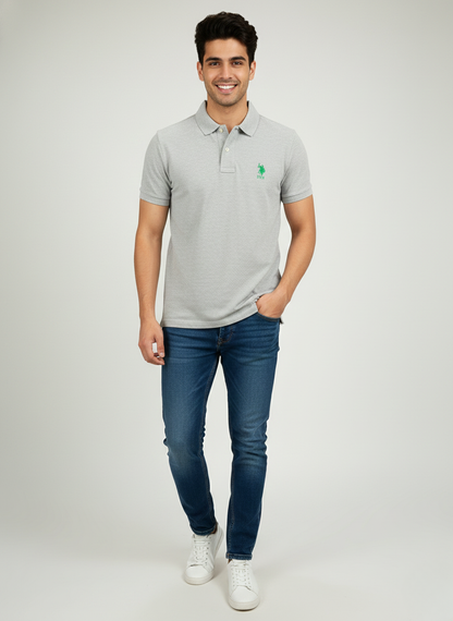 U.S. Polo Assn. Men’s Light Grey Classic Polo T-Shirt