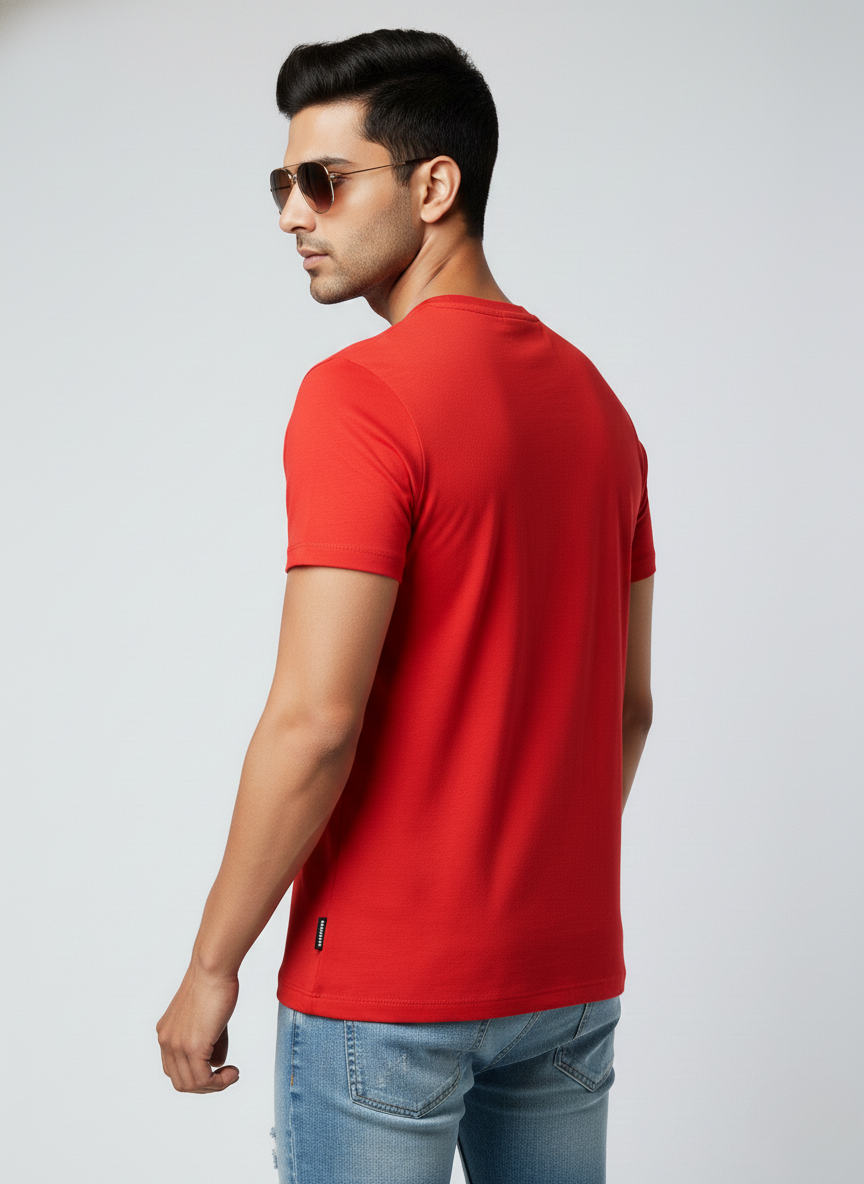 Hugo Boss Men’s Red Tiger Graphic Premium Cotton T-Shirt