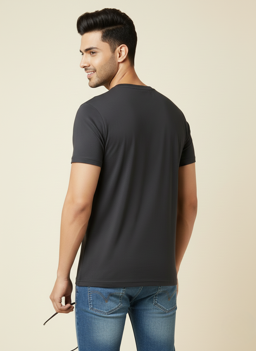 Hugo Boss Men’s Black Graphic Print Premium Cotton T-Shirt